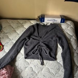 Grey sinched party shirt